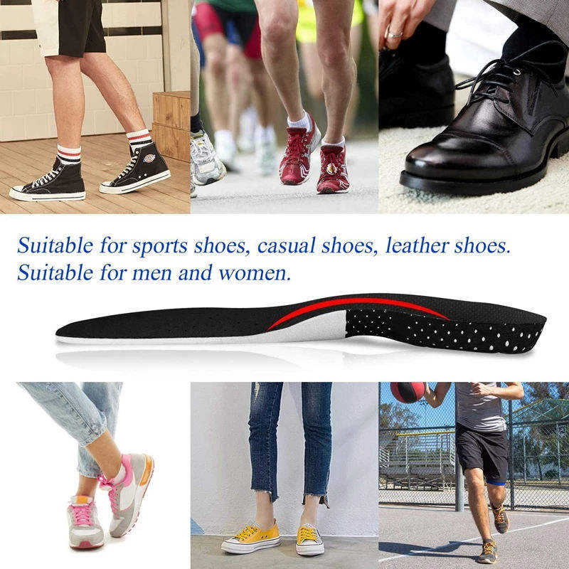Ventilated latex shock absorbing insoles - prevents overheating in sports shoes